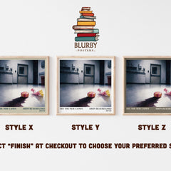 Try the New Candy literary print in frame leaning in hallway – horror wall art