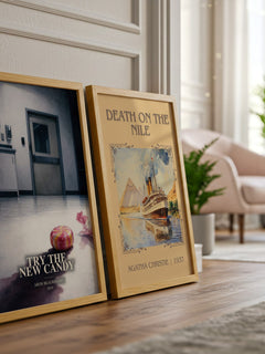 Try the New Candy watercolour print framed by window – literary home decor
