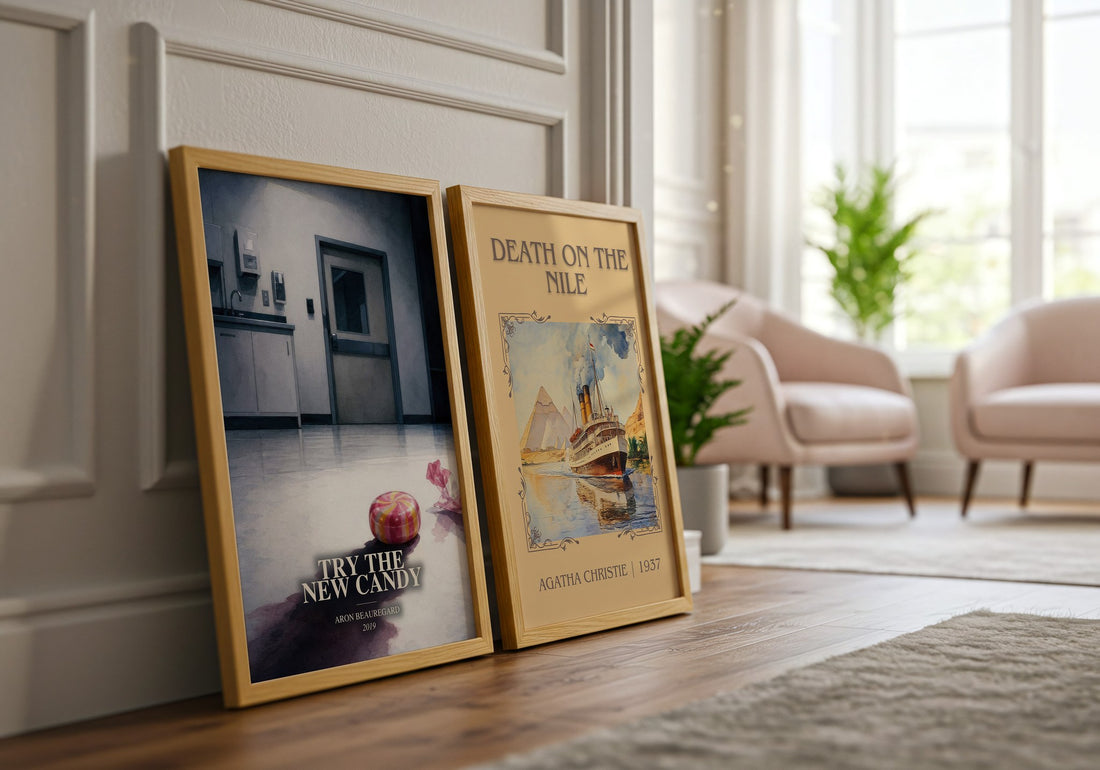 Try the New Candy watercolour print framed by window – literary home decor