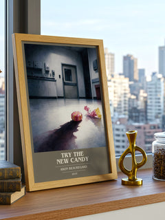 Try the New Candy book cover print framed by window – literary home decor