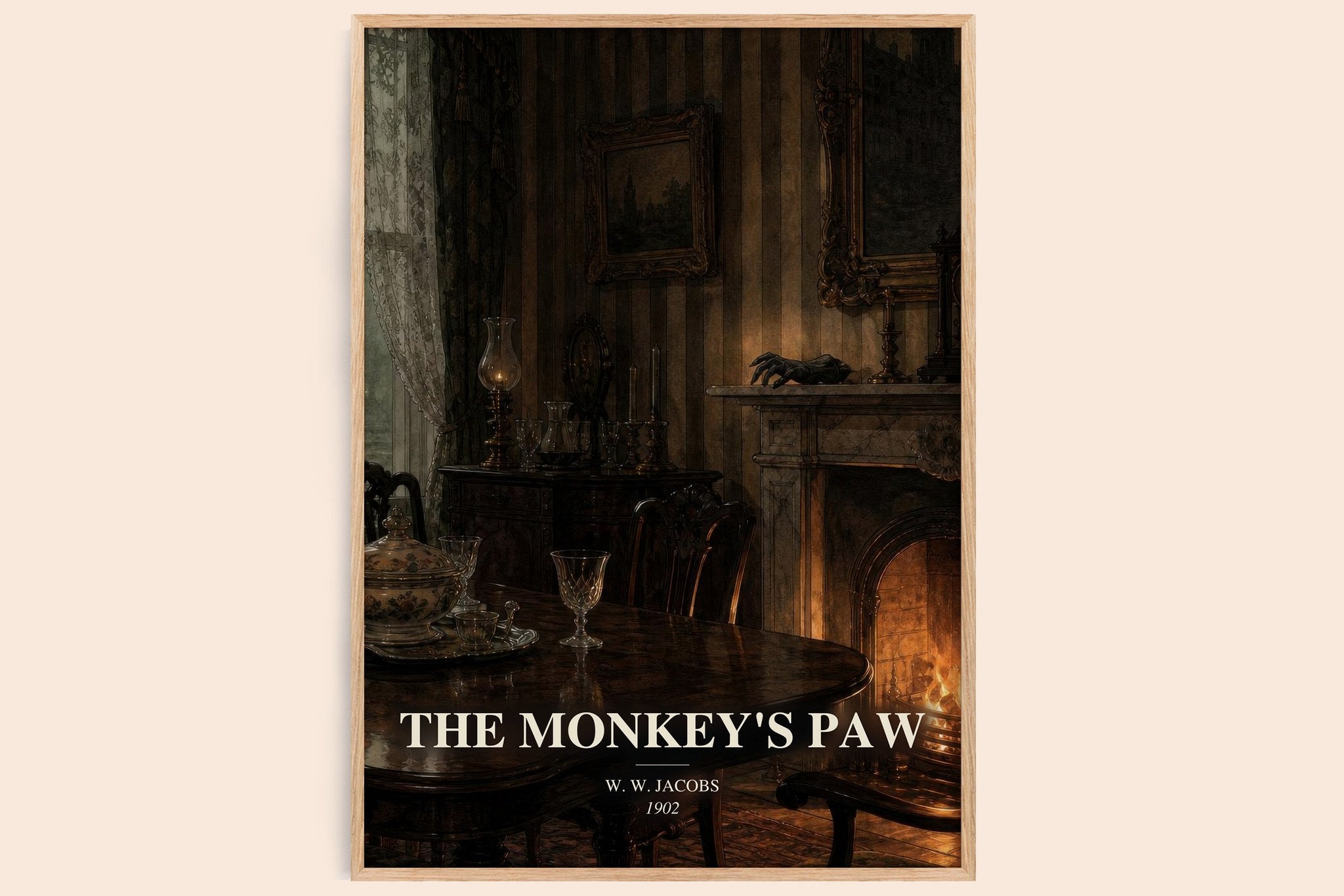 The monkey's paw Book Watercolour Illustration by W. W. Jacobs