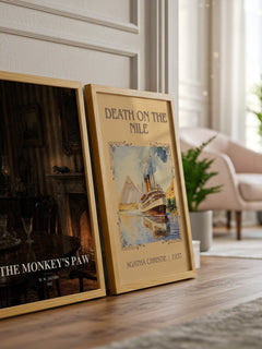 The monkey's paw watercolour print framed by window – literary home decor