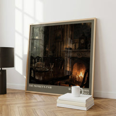 The monkey's paw literary print framed by window – literary home decor