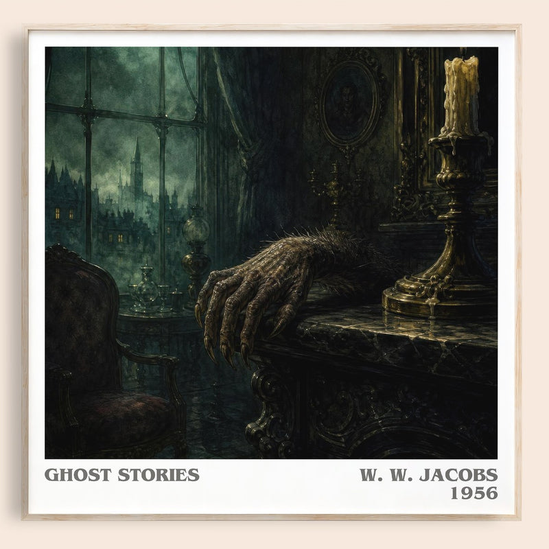Ghost Stories literary book poster by W. W. Jacobs – framed literary art print