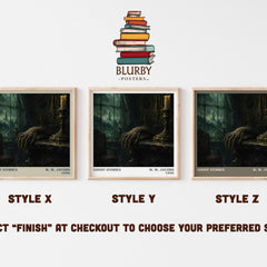 Ghost Stories literary print in frame leaning in hallway – horror wall art