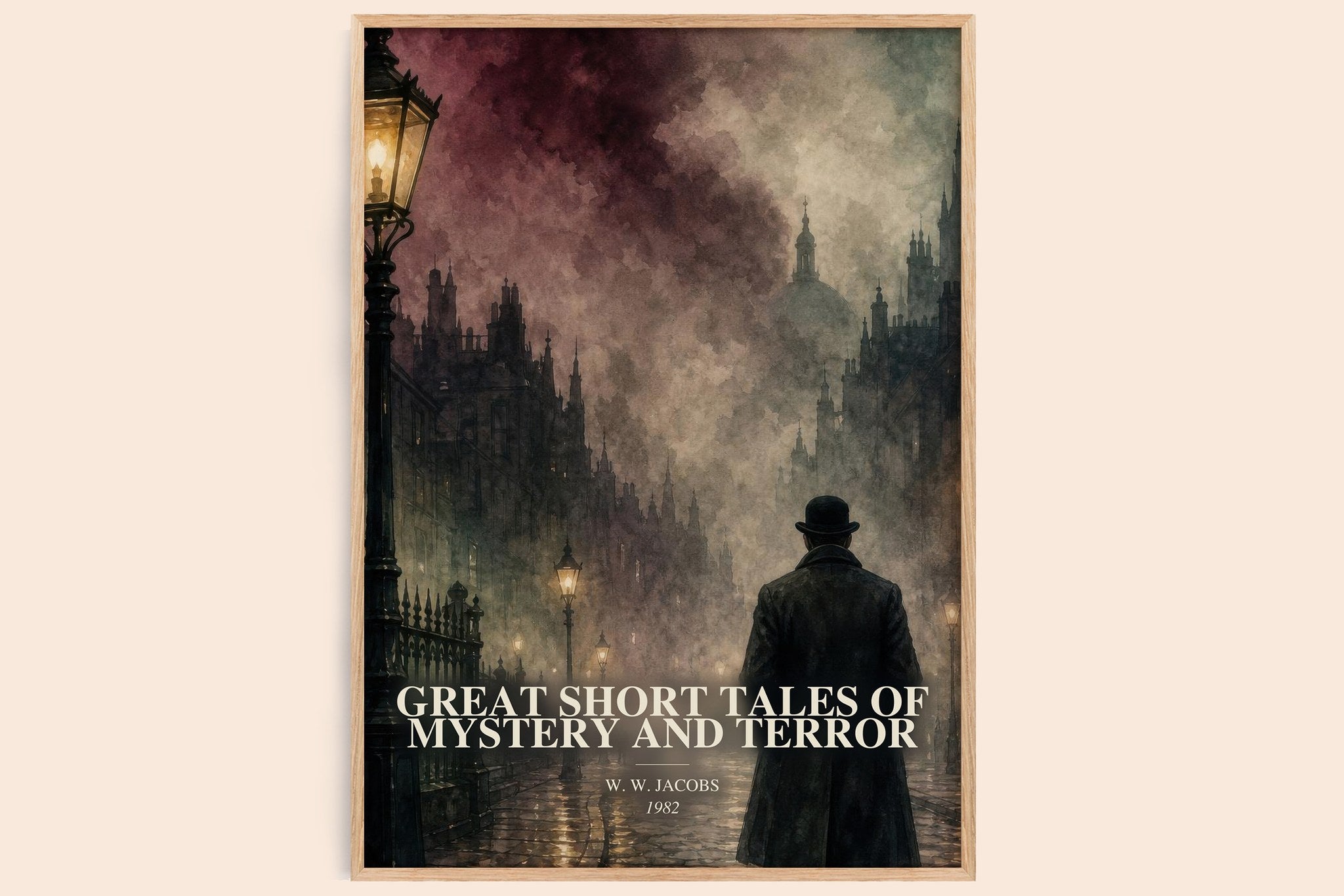 Great Short Tales of Mystery and Terror Book Watercolour Illustration by W. W. Jacobs