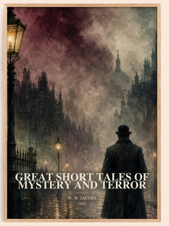 Great Short Tales of Mystery and Terror watercolour book poster by W. W. Jacobs – framed literary art print