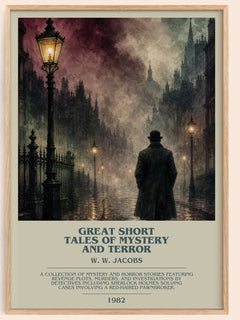 Great Short Tales of Mystery and Terror bookish book poster by W. W. Jacobs – framed literary art print