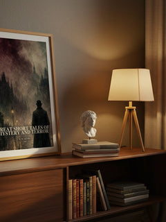 Great Short Tales of Mystery and Terror watercolour print on bookshelf – W. W. Jacobs fan gift