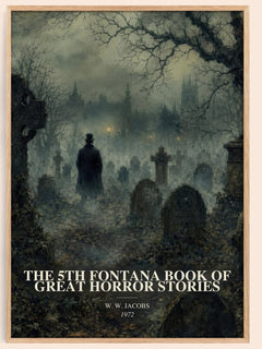 The 5th Fontana Book of Great Horror Stories watercolour book poster by W. W. Jacobs – framed literary art print