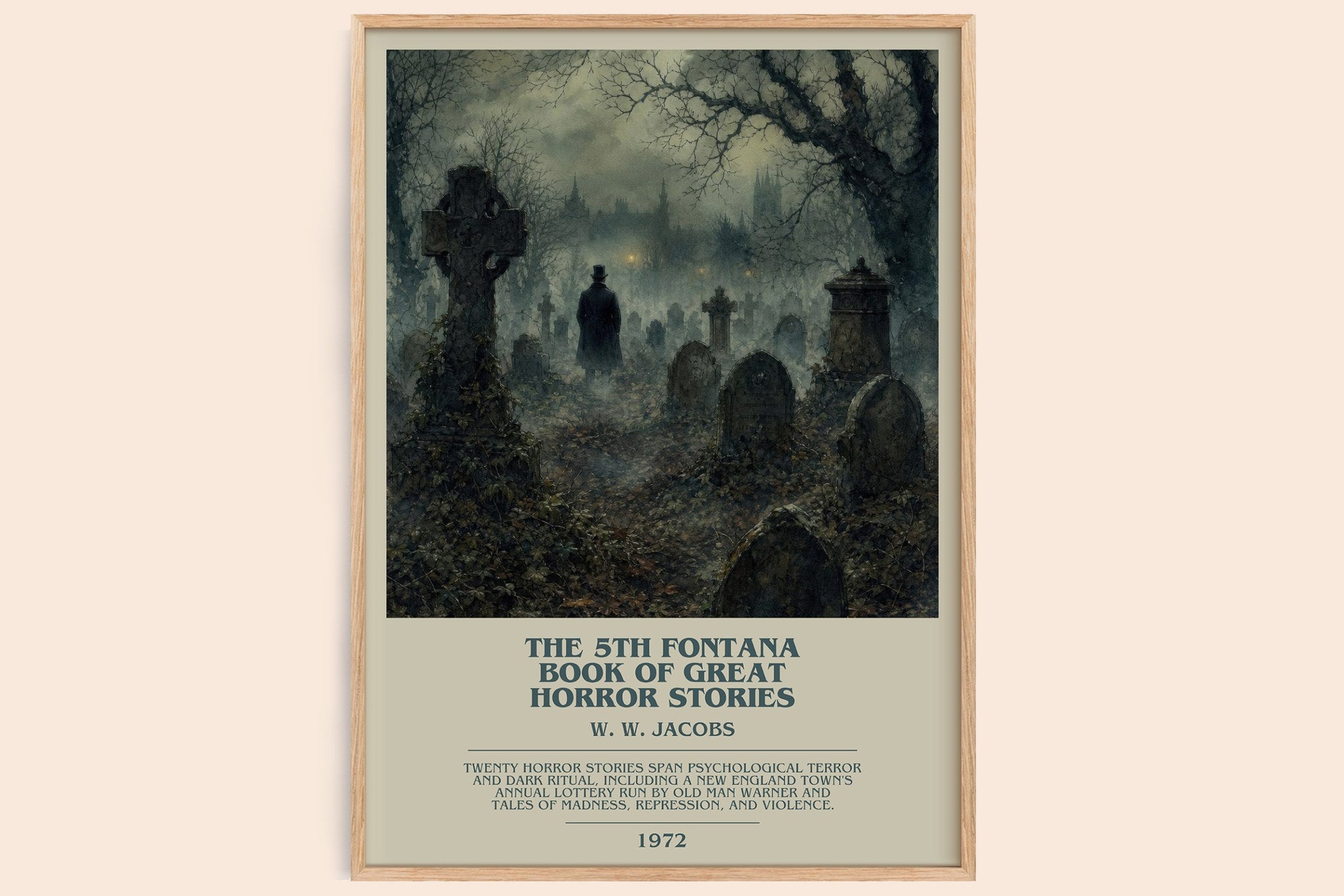 5th Fontana Book of Great Horror Stories Bookish Wall Art by W. Jacobs