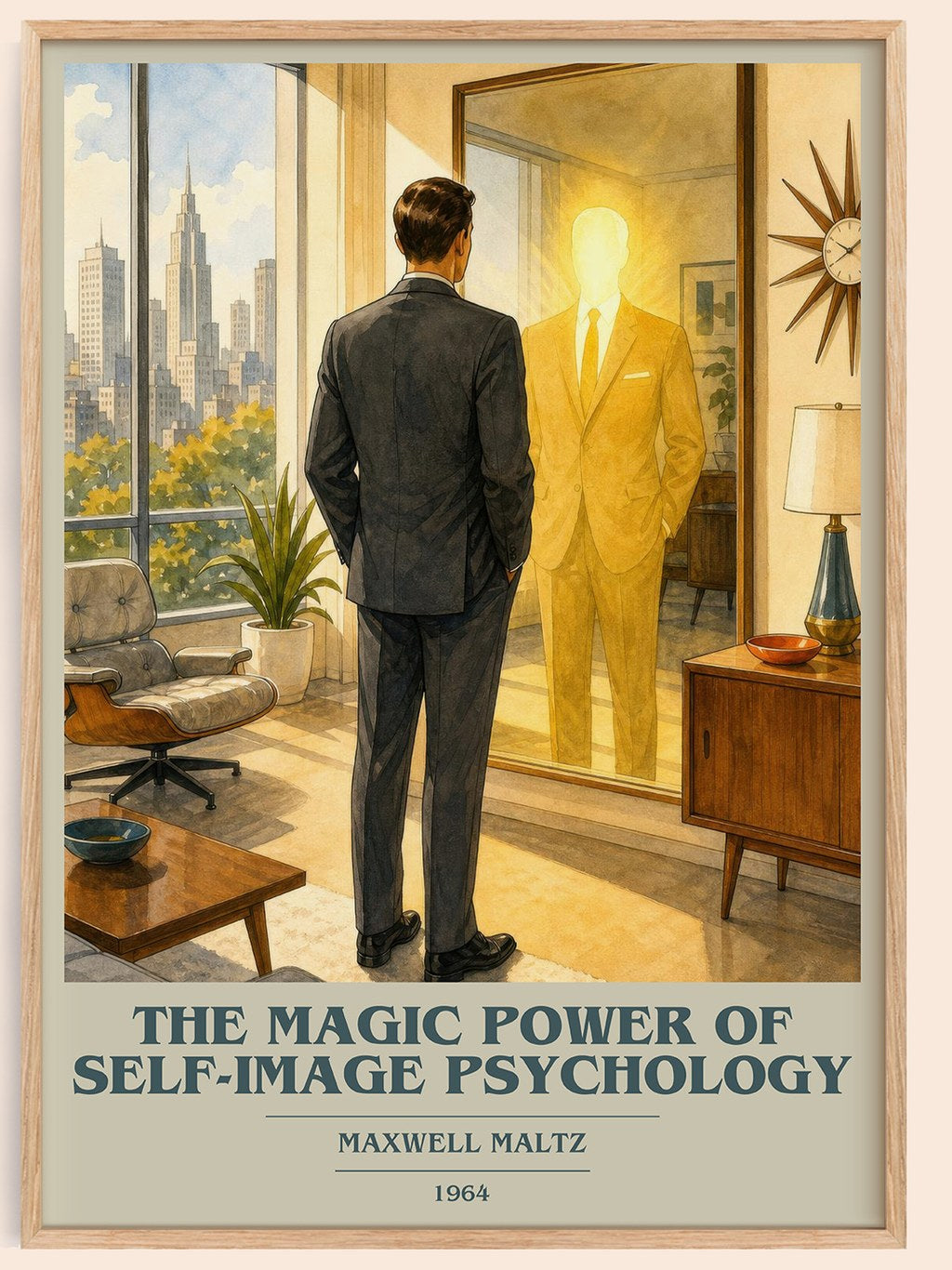 The Magic Power of Self-Image Psychology book cover book poster by Maxwell Maltz – framed literary art print