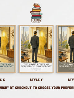 The Magic Power of Self-Image Psychology book cover print in frame leaning in hallway – non fiction wall art