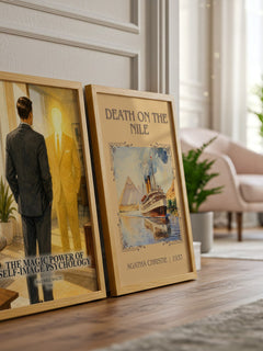 The Magic Power of Self-Image Psychology watercolour print framed by window – literary home decor
