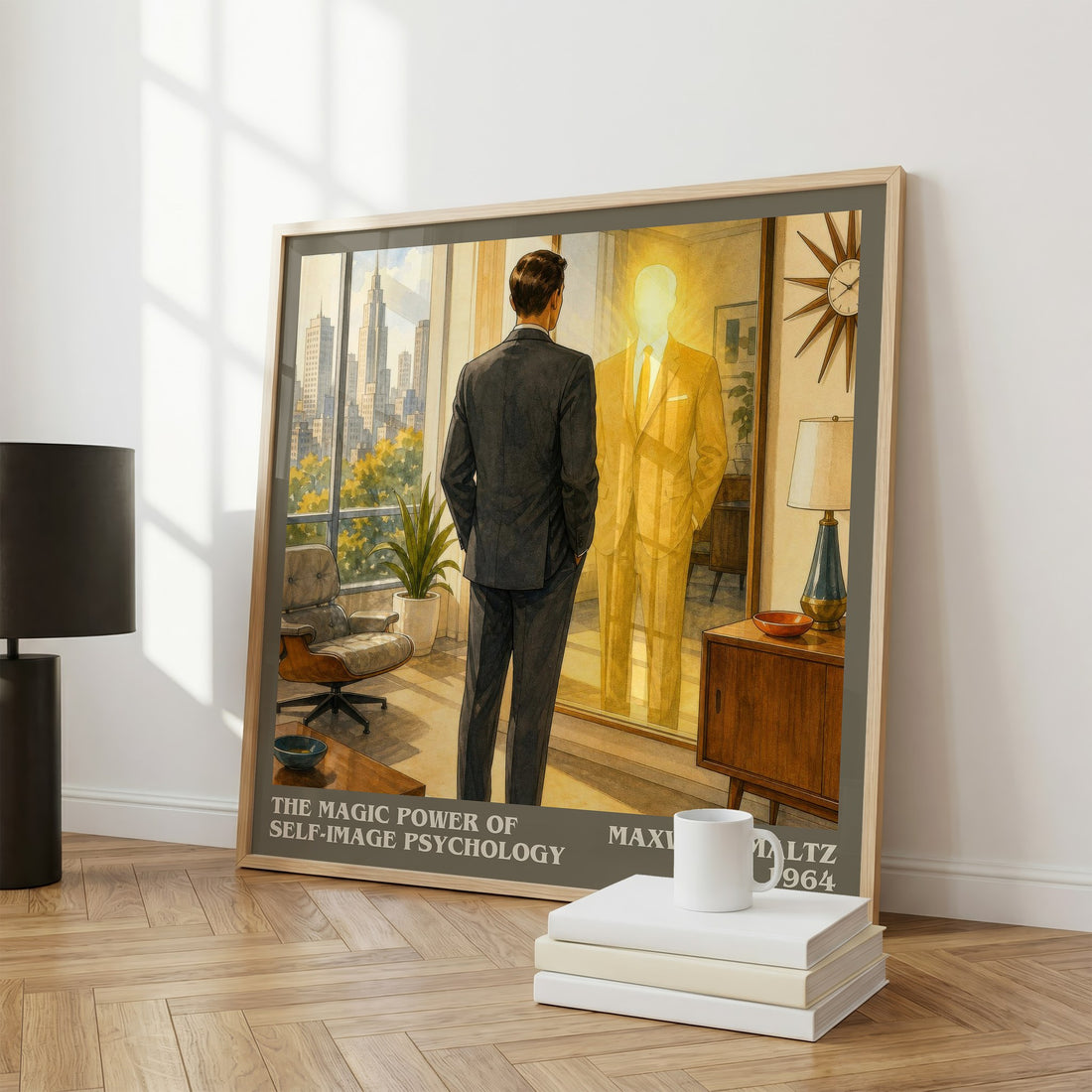 The Magic Power of Self-Image Psychology literary print framed by window – literary home decor