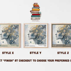 The New Psycho-Cybernetics literary print in frame leaning in hallway – non fiction wall art