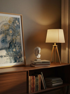 The New Psycho-Cybernetics watercolour print on bookshelf – Maxwell Maltz fan gift
