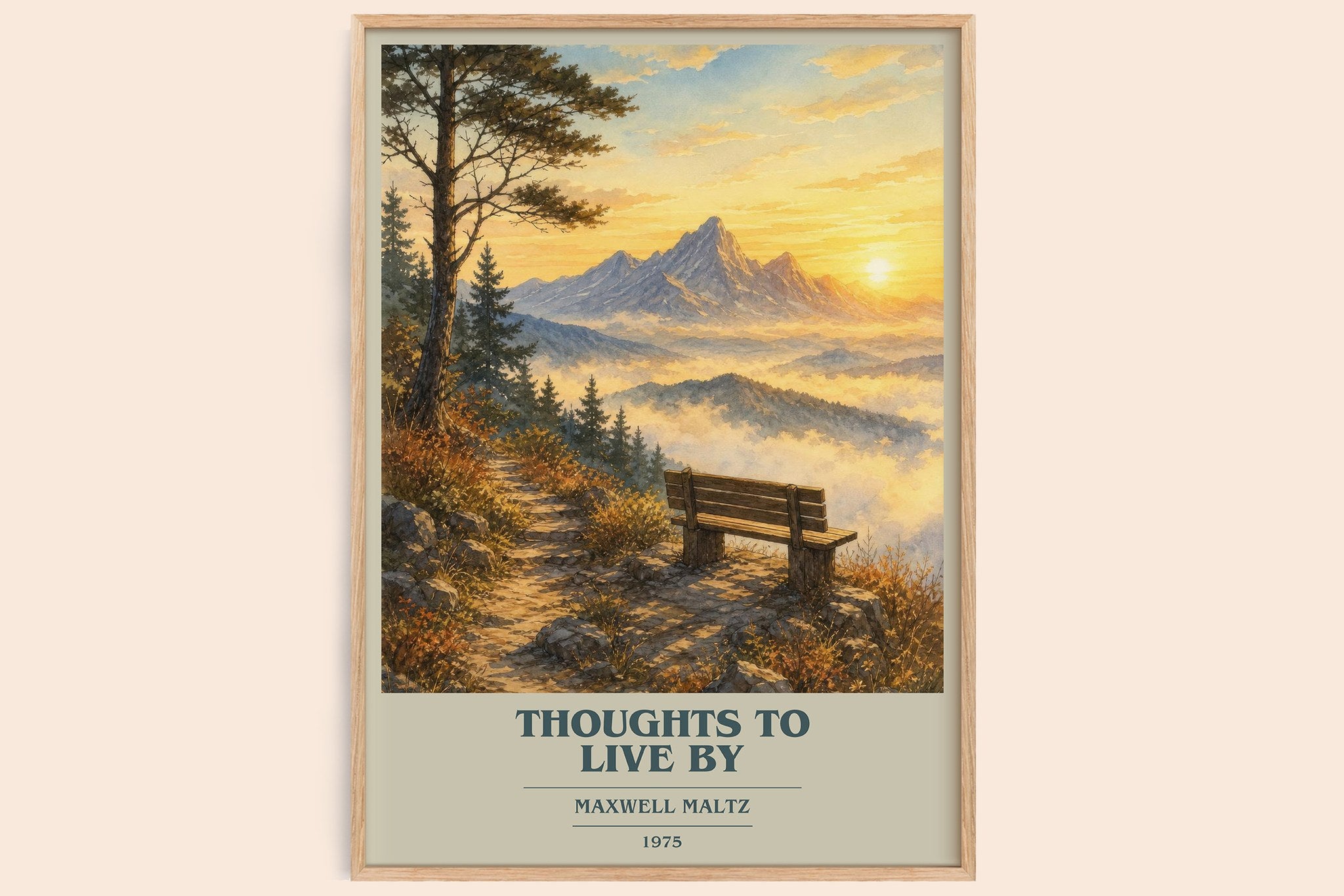 Thoughts to live by Book Cover Poster by Maxwell Maltz