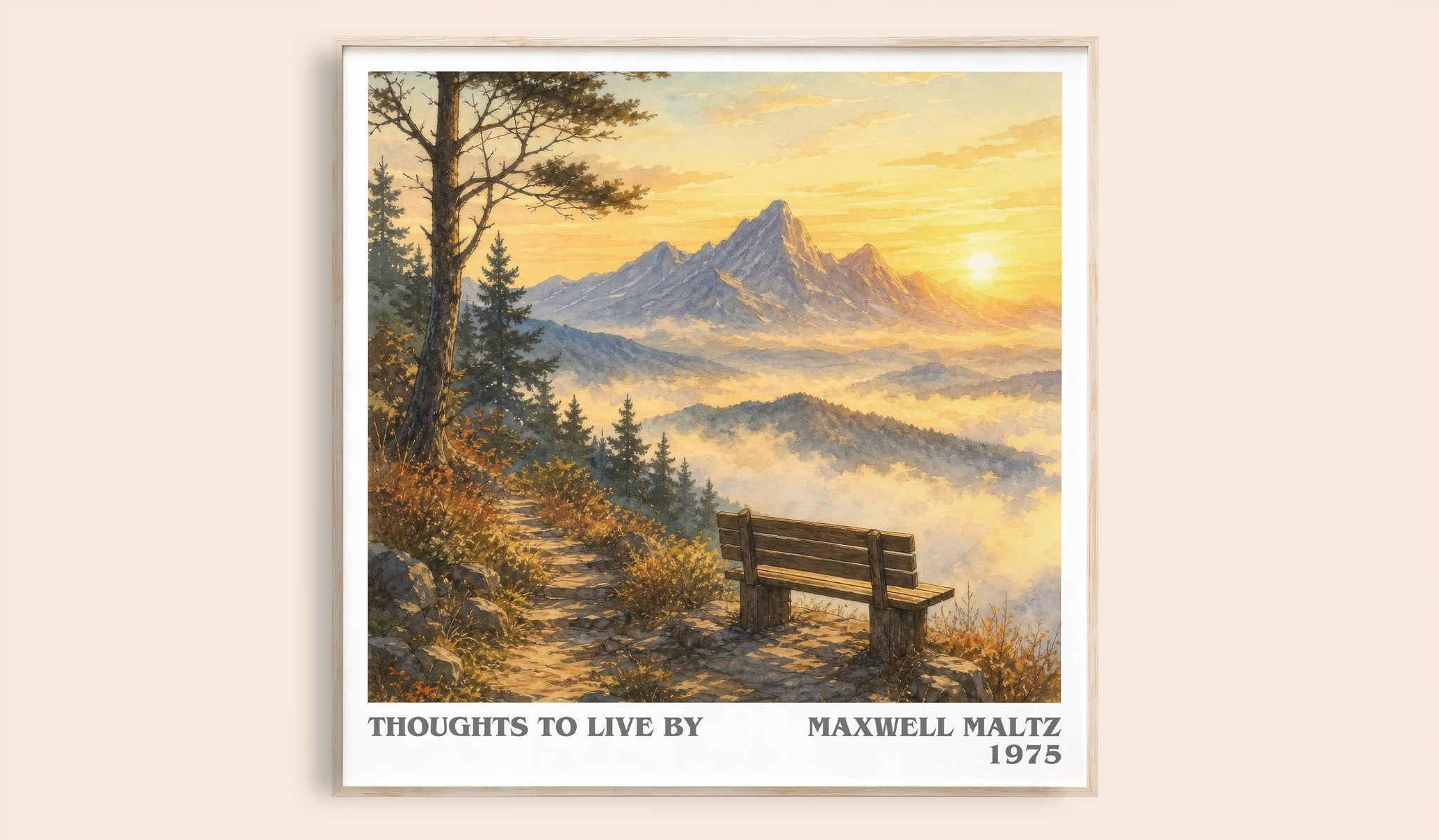 Thoughts to live by Literary Art Print by Maxwell Maltz