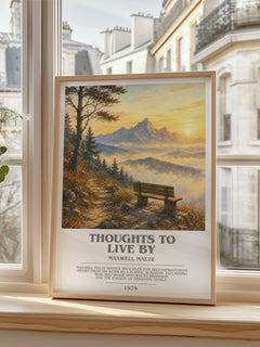 Thoughts to live by bookish poster colour and style options – Maxwell Maltz book art