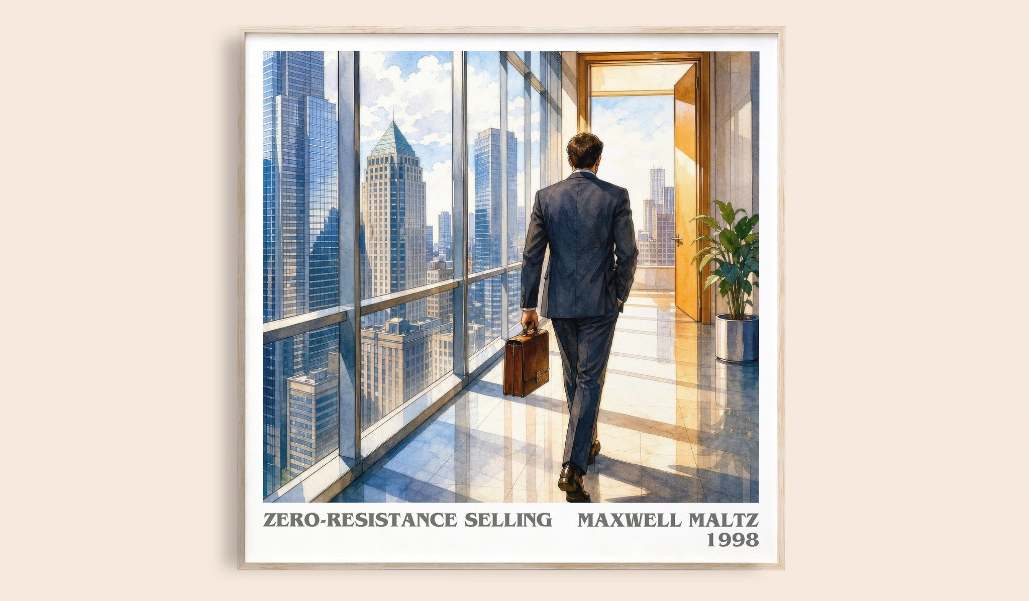 Zero-resistance selling Literary Art Print by Maxwell Maltz