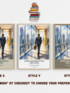 Zero-resistance selling book cover print in frame leaning in hallway – non fiction wall art