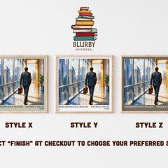 Zero-resistance selling literary print in frame leaning in hallway – non fiction wall art