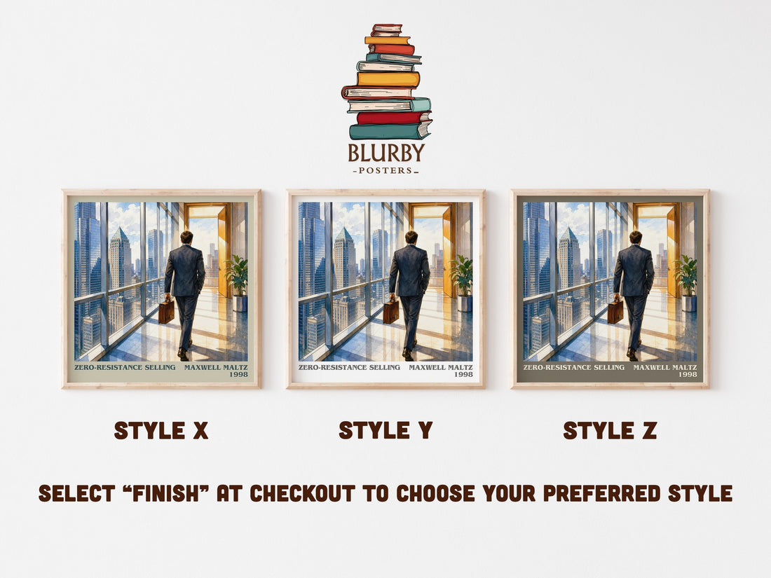 Zero-resistance selling literary print in frame leaning in hallway – non fiction wall art (mockup)