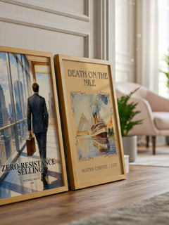 Zero-resistance selling watercolour print framed by window – literary home decor