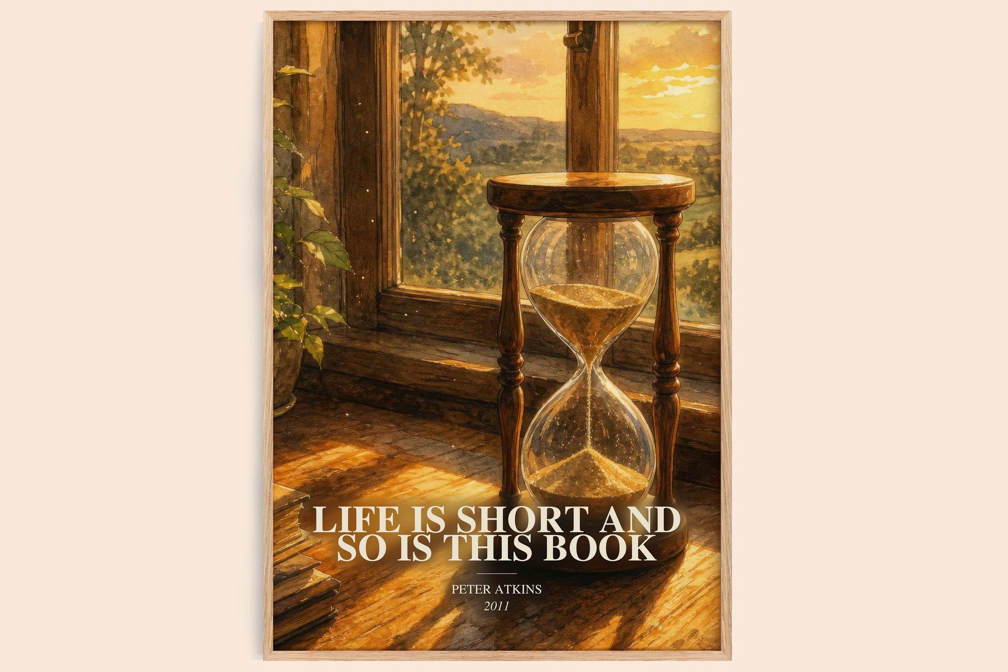 Life Is Short And So Is This Book Book Watercolour Illustration by Peter Atkins