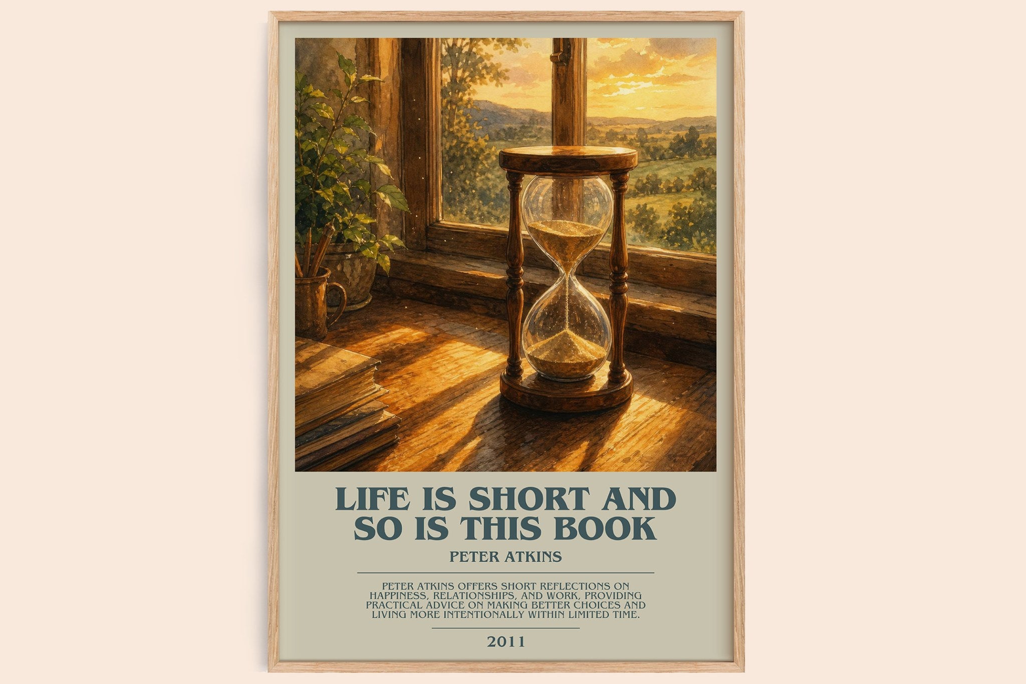 Life Is Short And So Is This Book Bookish Wall Art by Peter Atkins
