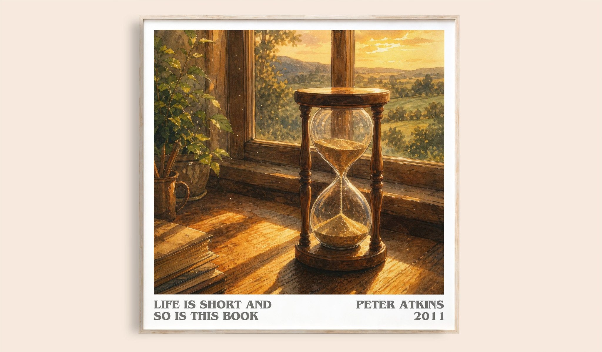 Life Is Short And So Is This Book Literary Art Print by Peter Atkins