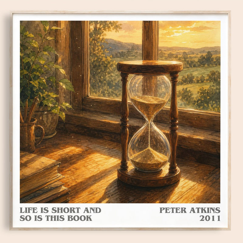 Life Is Short And So Is This Book literary book poster by Peter Atkins – framed literary art print