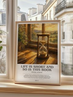 Life Is Short And So Is This Book bookish poster colour and style options – Peter Atkins book art