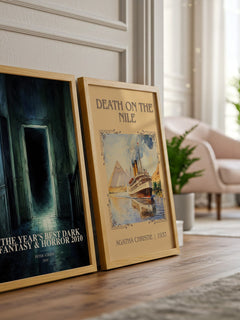 The Year's Best Dark Fantasy & Horror 2010 watercolour print framed by window – literary home decor