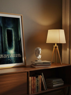 The Year's Best Dark Fantasy & Horror 2010 watercolour print on bookshelf – Peter Atkins fan gift