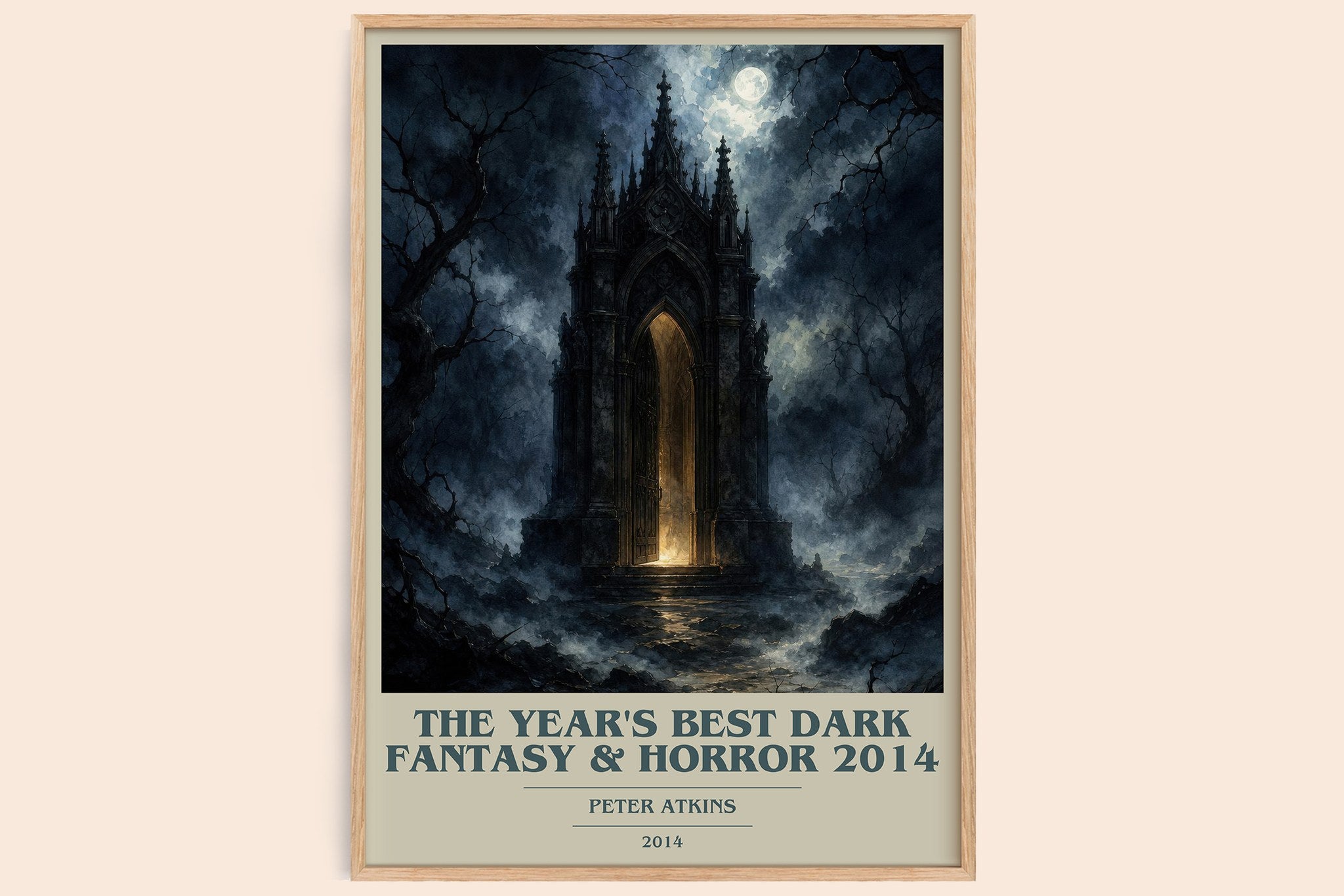 Year's Best Dark Fantasy & Horror 2014 Book Cover Poster by P. Atkins