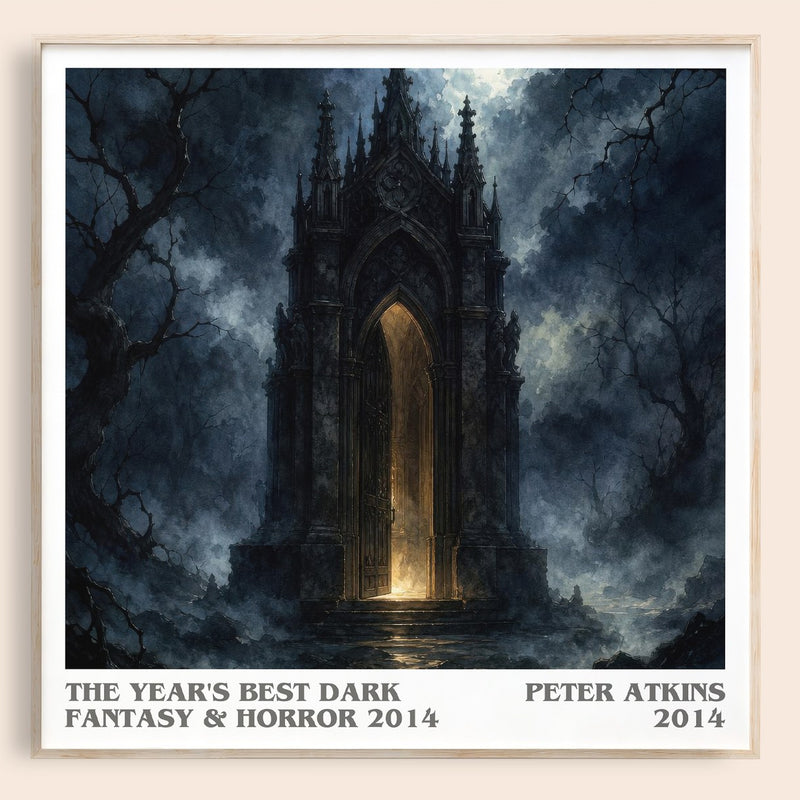 The Year's Best Dark Fantasy & Horror 2014 literary book poster by Peter Atkins – framed literary art print