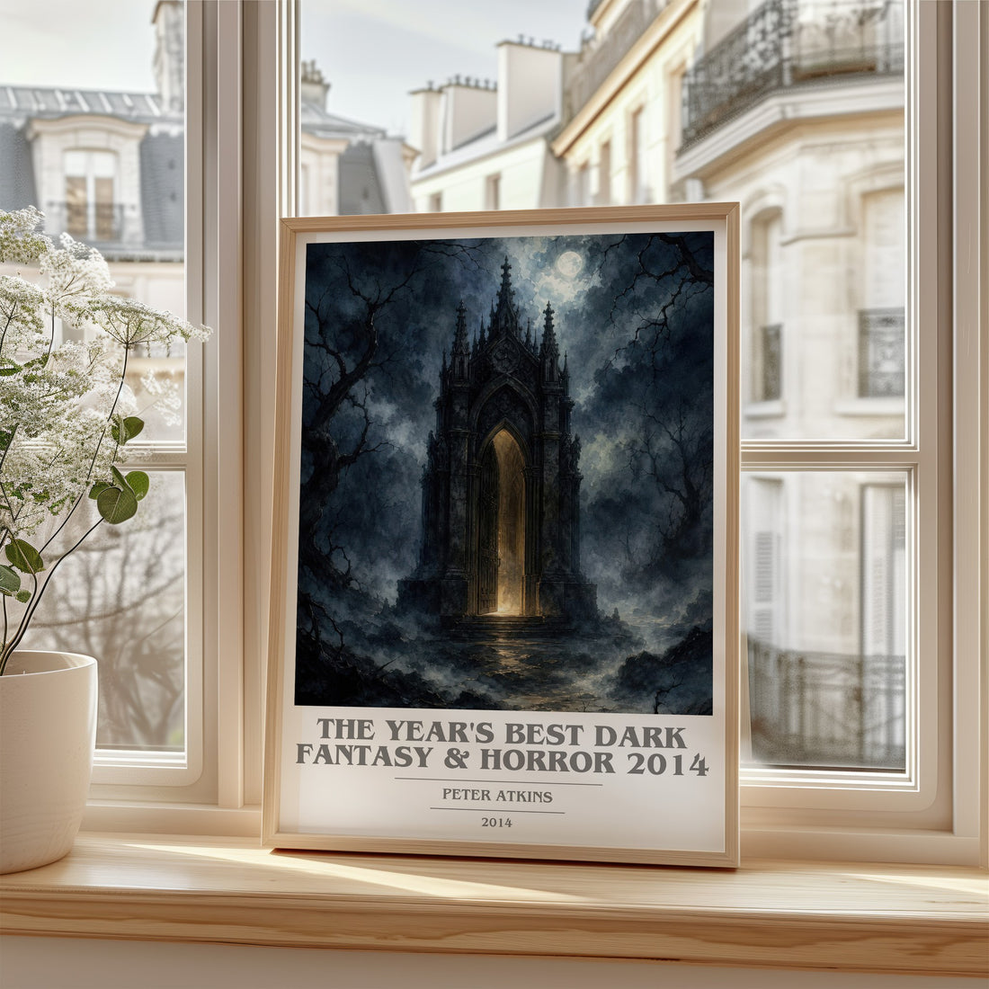 The Year's Best Dark Fantasy & Horror 2014 book cover poster colour and style options – Peter Atkins book art