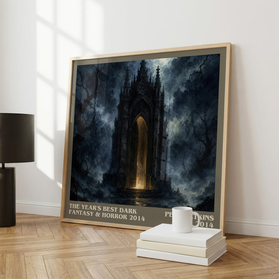 The Year's Best Dark Fantasy & Horror 2014 literary print framed by window – literary home decor