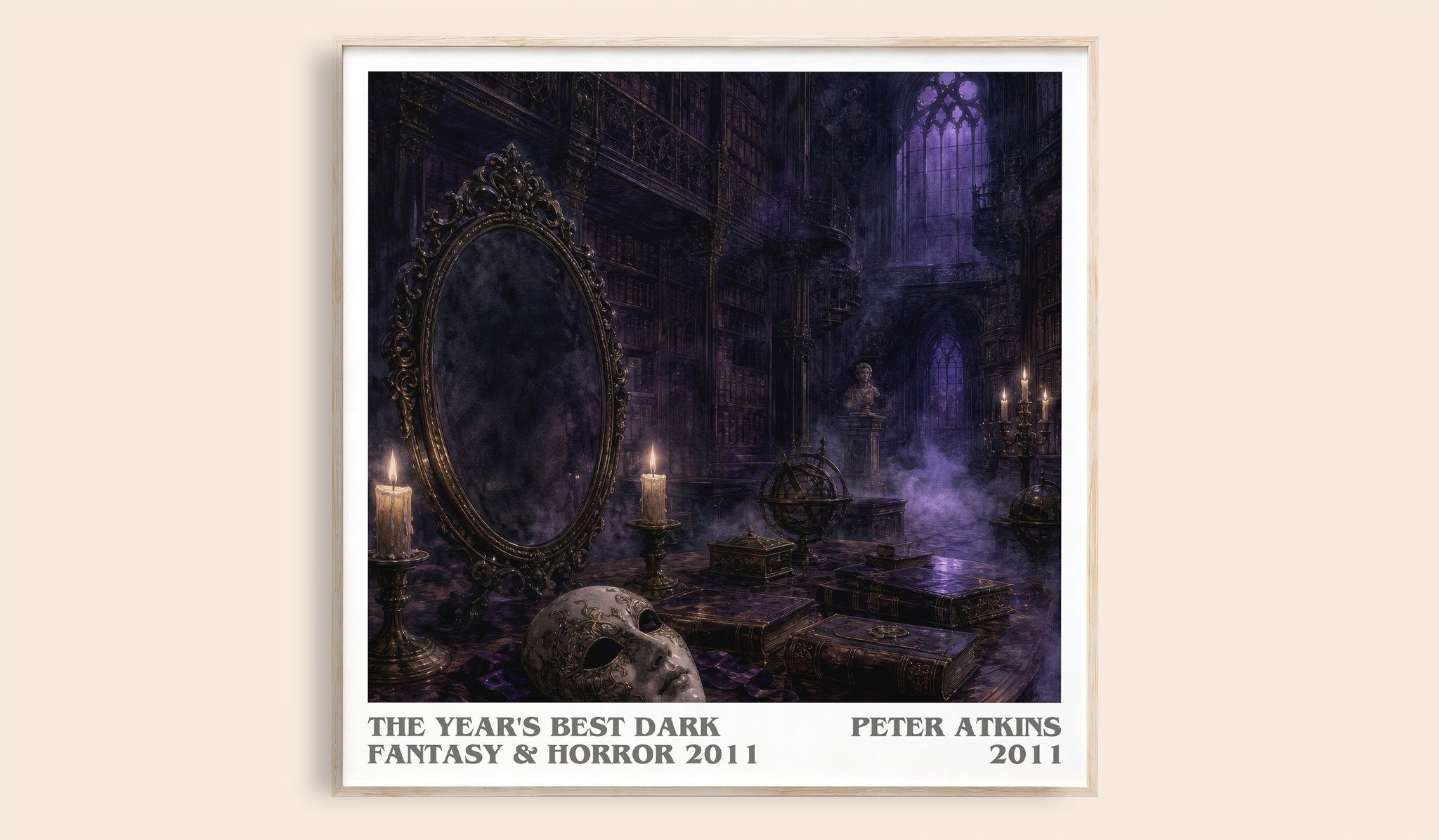 Year's Best Dark Fantasy & Horror 2011 Literary Art Print by P. Atkins