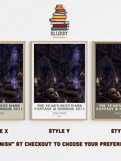 The Year's Best Dark Fantasy & Horror 2011 book cover print in frame leaning in hallway – horror wall art