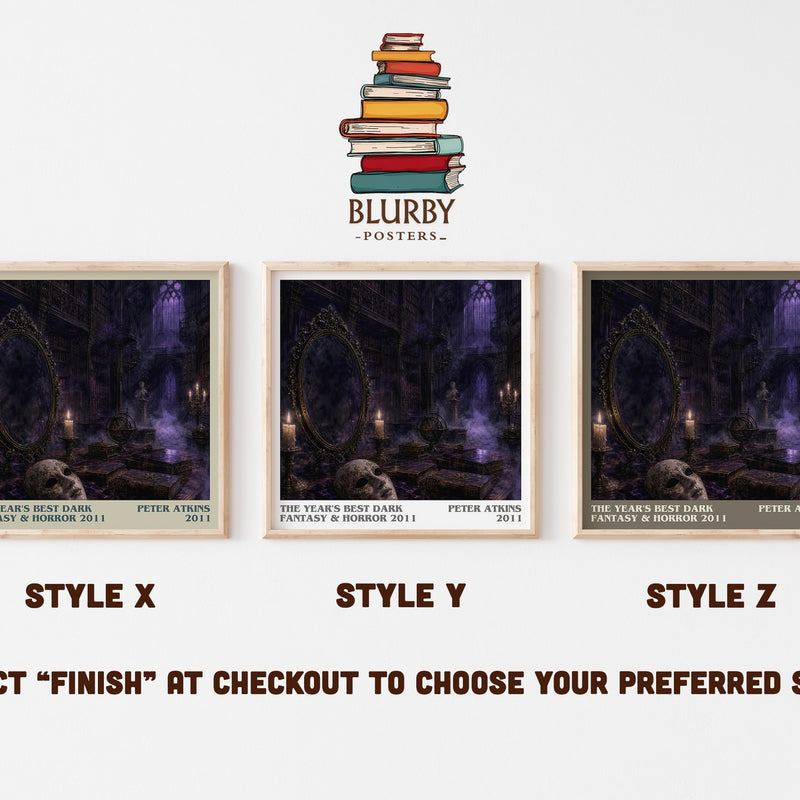 The Year's Best Dark Fantasy & Horror 2011 literary print in frame leaning in hallway – horror wall art