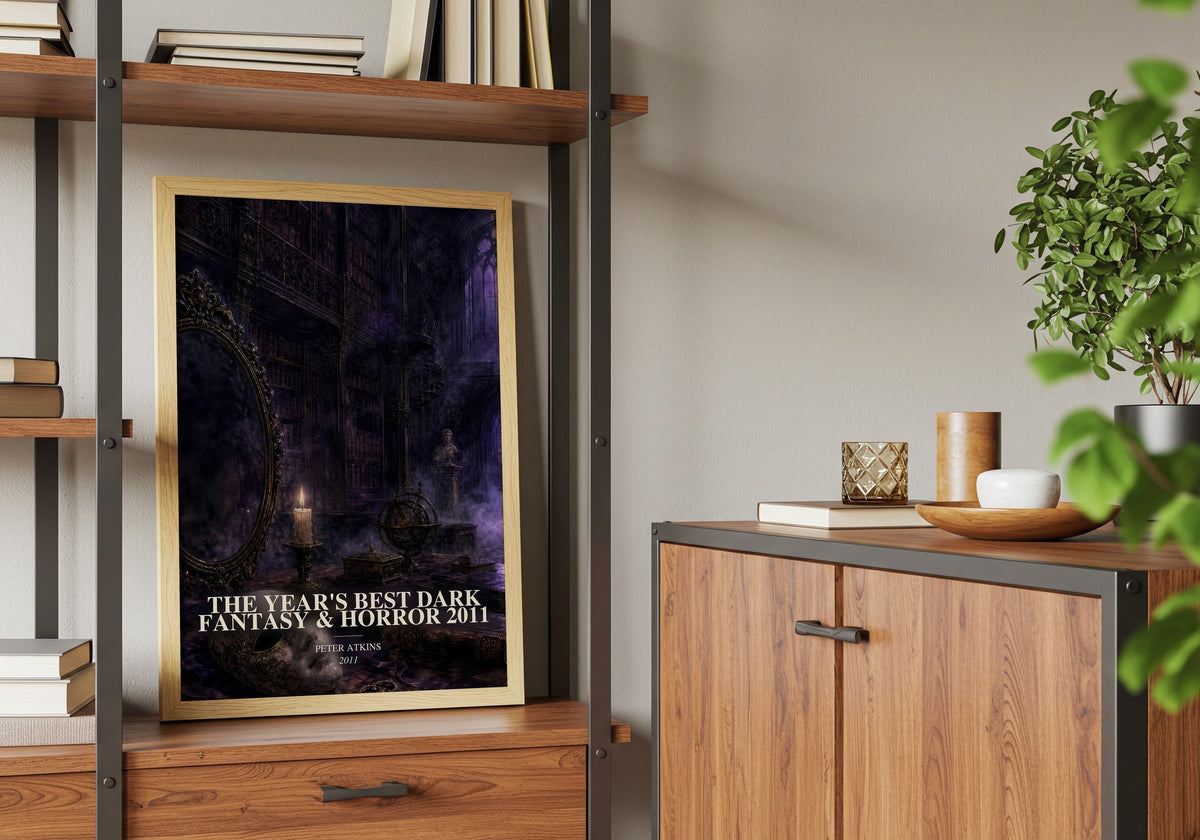 The Year's Best Dark Fantasy & Horror 2011 book watercolour illustration paper finish options – matte satin gloss