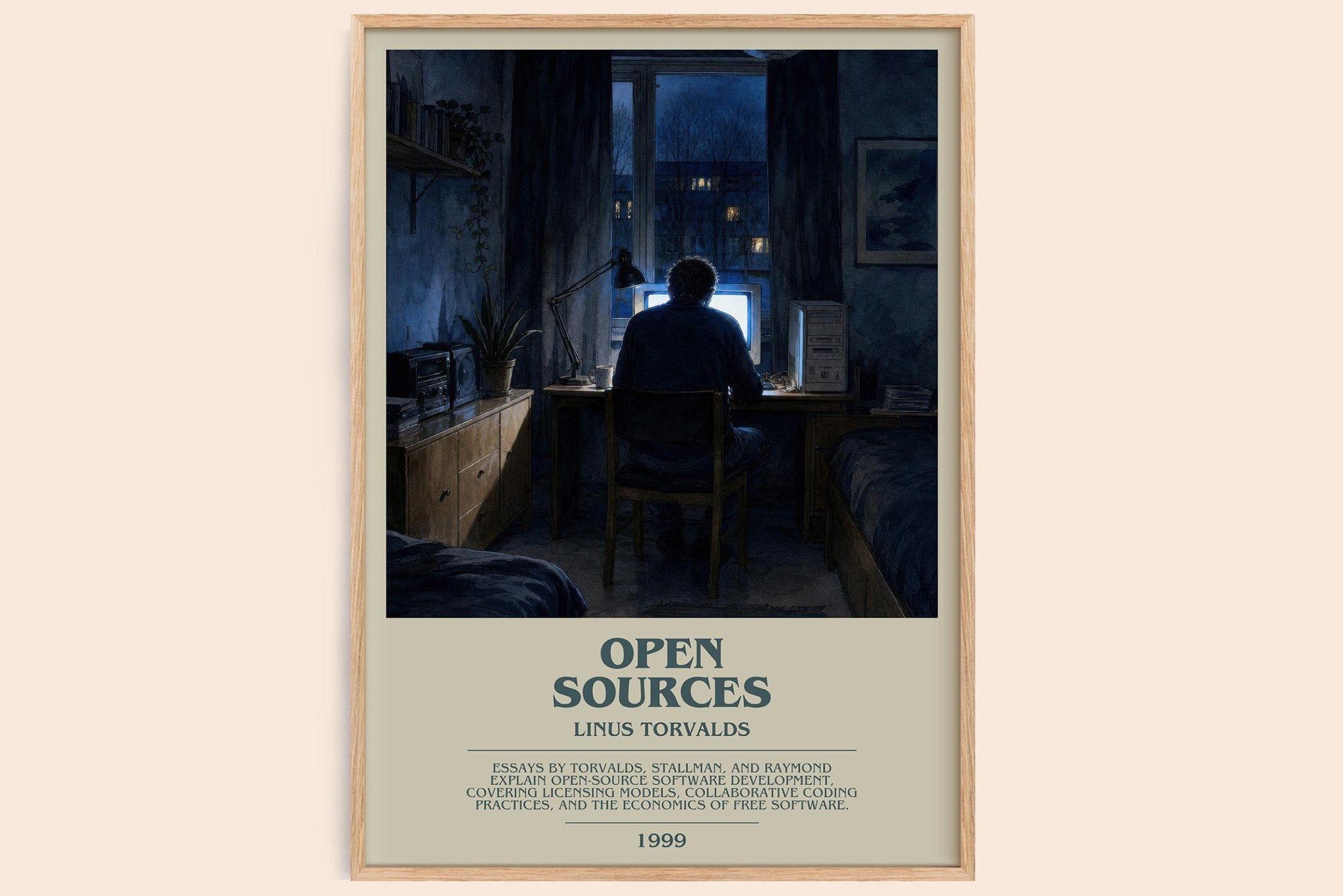 Open sources Bookish Wall Art by Linus Torvalds