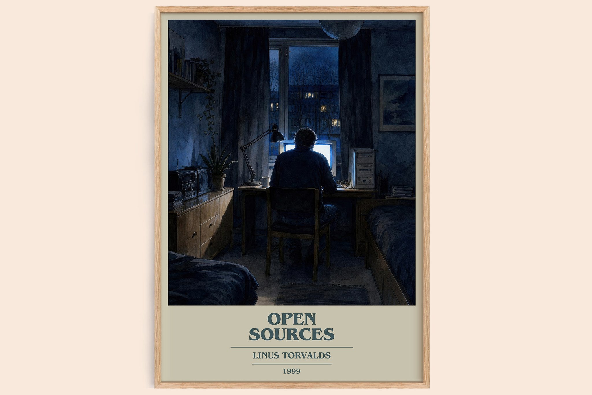 Open sources Book Cover Poster by Linus Torvalds