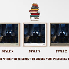 Open sources literary print in frame leaning in hallway – non fiction wall art
