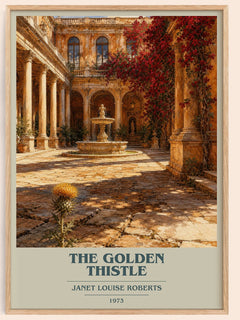 The Golden Thistle book cover book poster by Janet Louise Roberts – framed literary art print