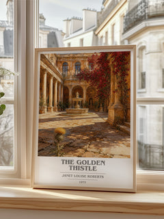 The Golden Thistle book cover poster colour and style options – Janet Louise Roberts book art
