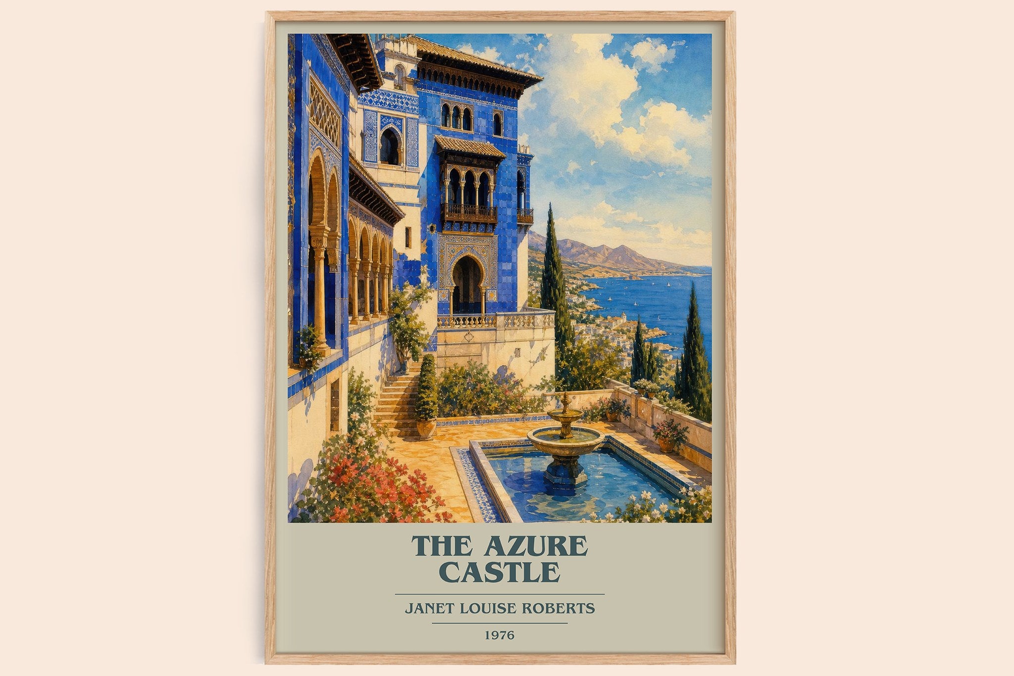 The Azure Castle Book Cover Poster by Janet Louise Roberts